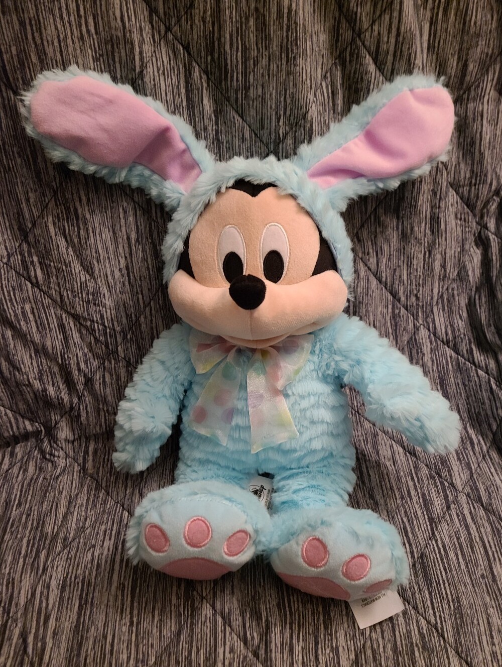 2022 Disney Light Blue Plush Mickey Mouse in Bunny Outfit
